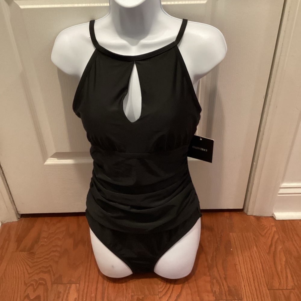 ELLEN TRACY Keyhole One-Piece Swimsuit